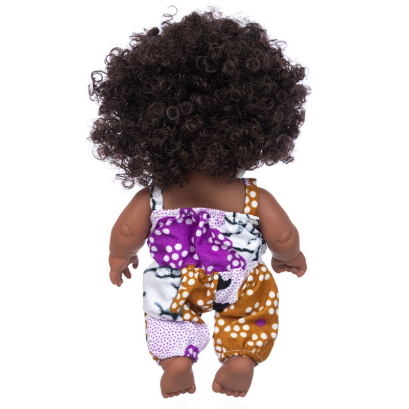 Búp Bê Em Bé Châu Phi Mini Màu Đen Tóc Xoăn Dễ Thương Dành Cho Trẻ Em