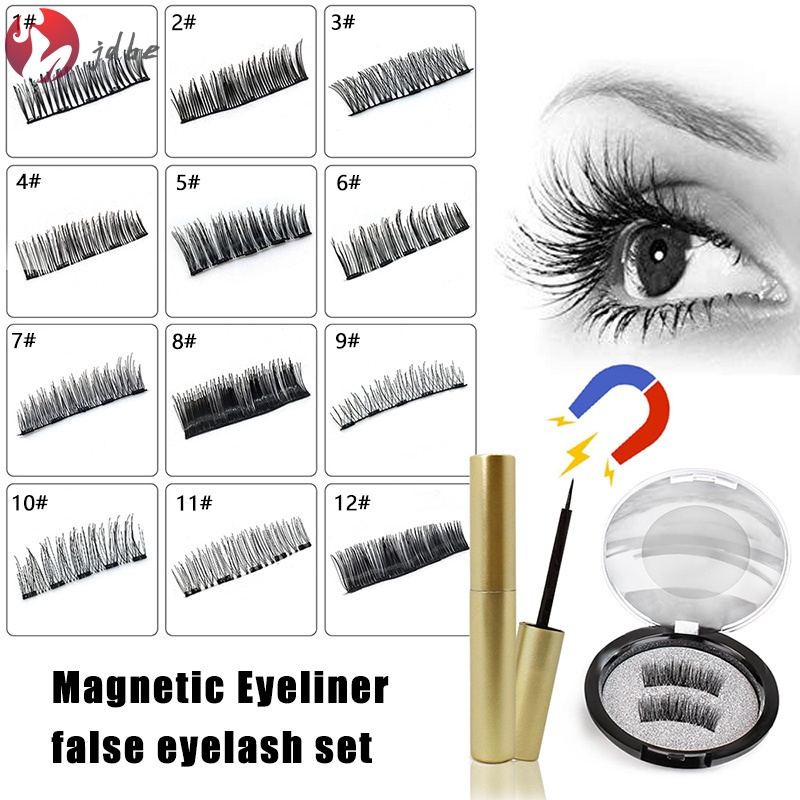 Bộ bút kẻ mắt dạng lỏng từ tính kèm lông mi giả từ tính chống thấm nước
