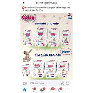 Tã bỉm Quần GOLDGI Size M58-XL42-XXL34/NB90-S84-M66-L56