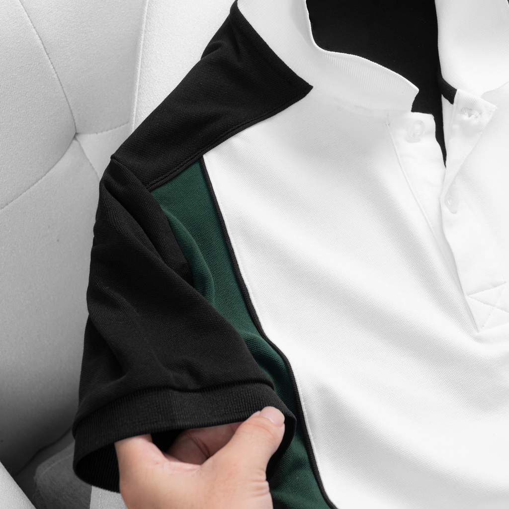 Áo Polo Nam Áo Thun Có Cổ Vải Cá Sấu Cotton Xuất Khẩu Phối Sọc Chuẩn Form Cực Đẹp Lookman M03 Liber | BigBuy360 - bigbuy360.vn