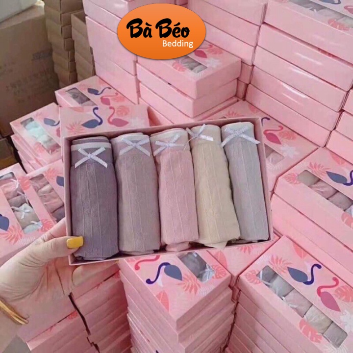 Hộp 5 Quần Lót Nữ Hồng Hạc, Quần Chip Nữ, Hộp 5 quần chíp nữ cotton hồng hạc co dãn 4 chiều