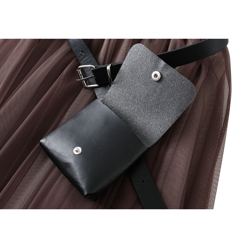 Chân váy xòe dài phối ren lưới màu đen ngọt ngào thời trang mùa hè cho nữ 2022