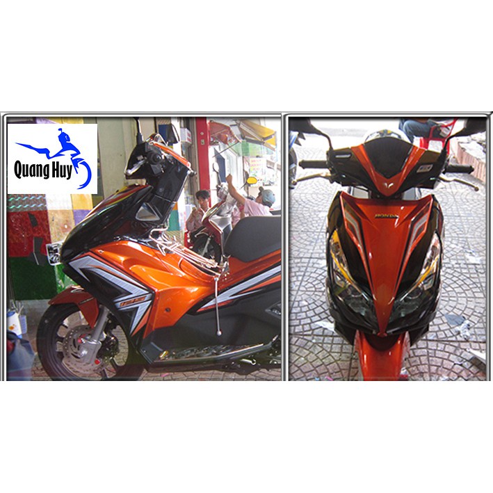 Tem trùm air blade ♦FREESHIP♦ cam đen đời 2013-2014-2015, độ team trùm ab dán phủ dàn áo xe đen cam rẻ đẹp