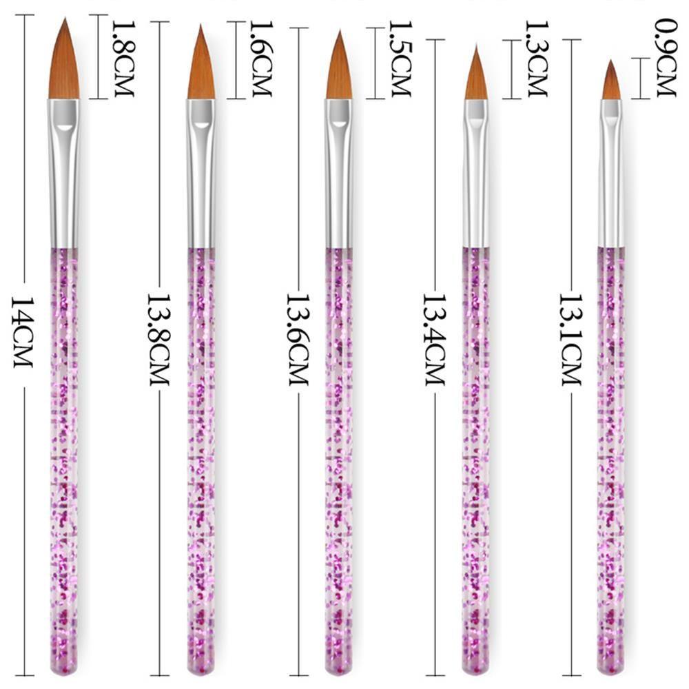 Bộ 5 Cọ Trang Trí Móng Tay Nghệ Thuật DIY