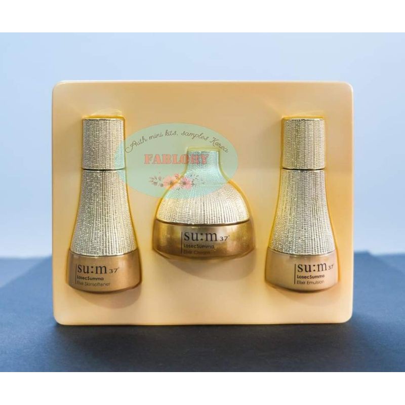 BỘ DƯỠNG DA SU:M 37 - LOSEC SUMMA ELIXIR GIFT SET 3pcs (Date 06.2022)