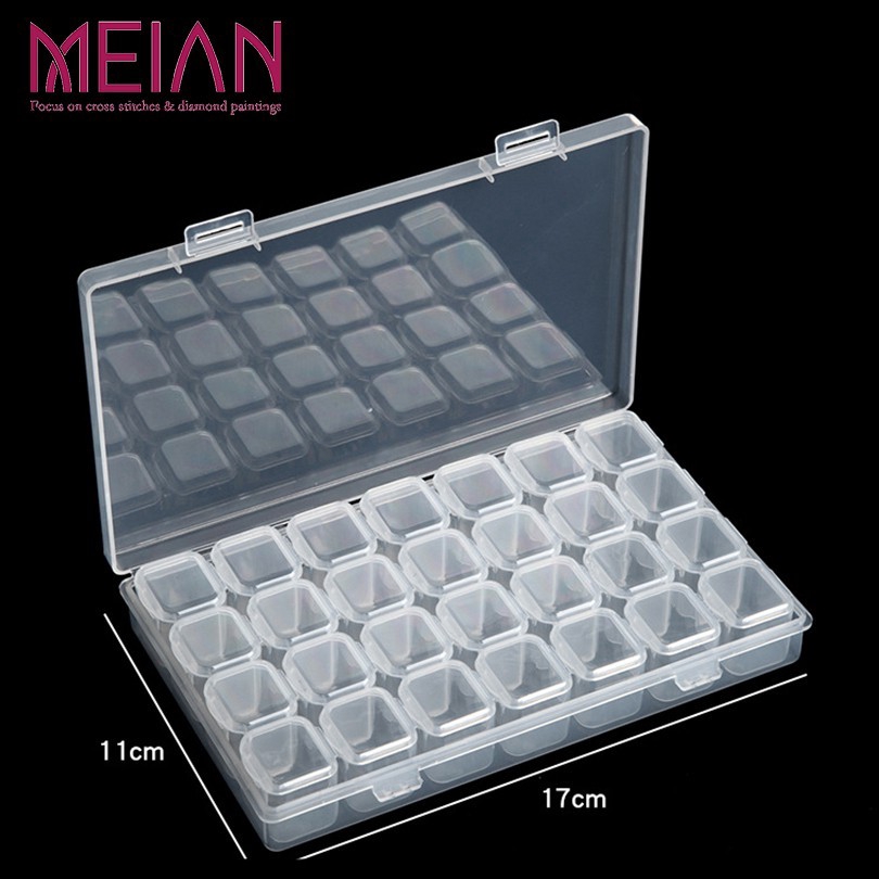 28 Detachable  Accessory Case Plastic Beads Display Storage Box Organizer Holder