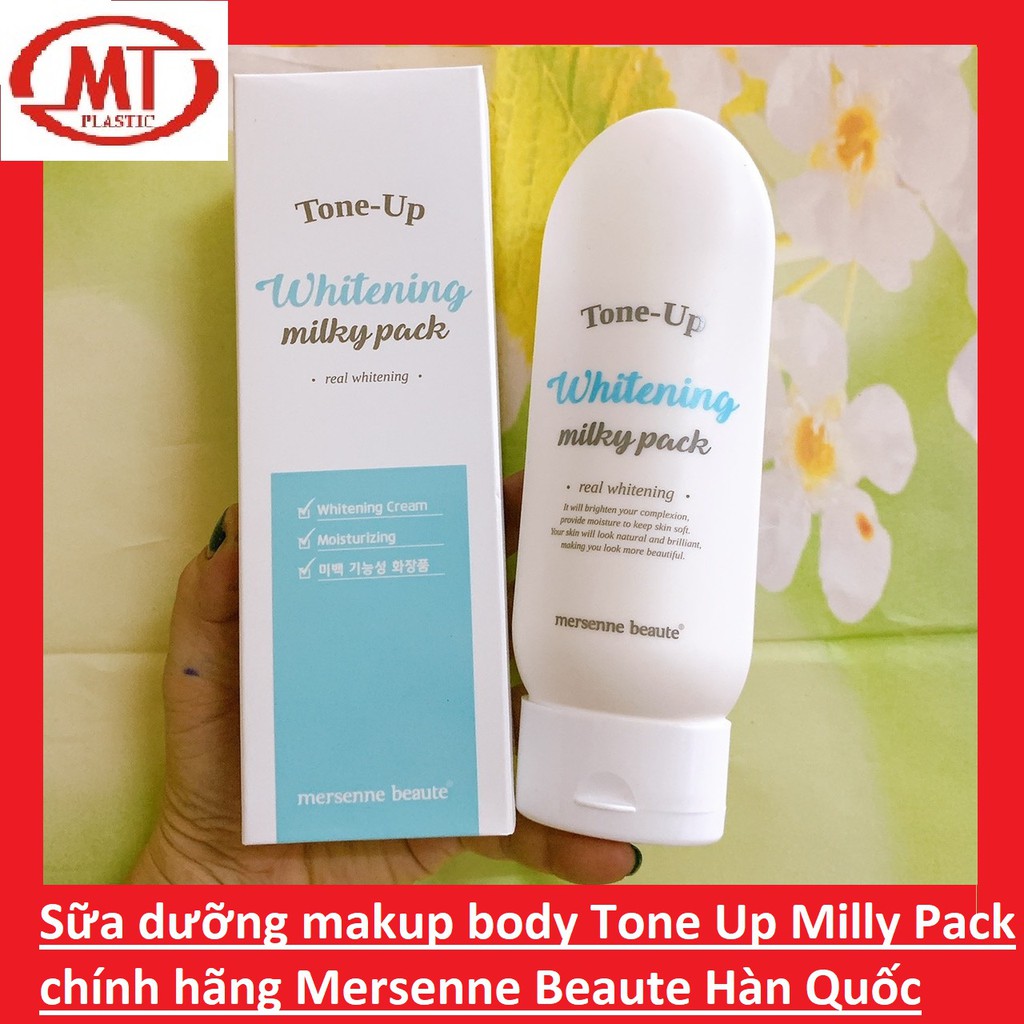 [Nội địa Hàn] sữa dưỡng  body mersenne beaute  tone up milky dưỡng da siêu trắng makup, bật tone da tuýp 200g | BigBuy360 - bigbuy360.vn