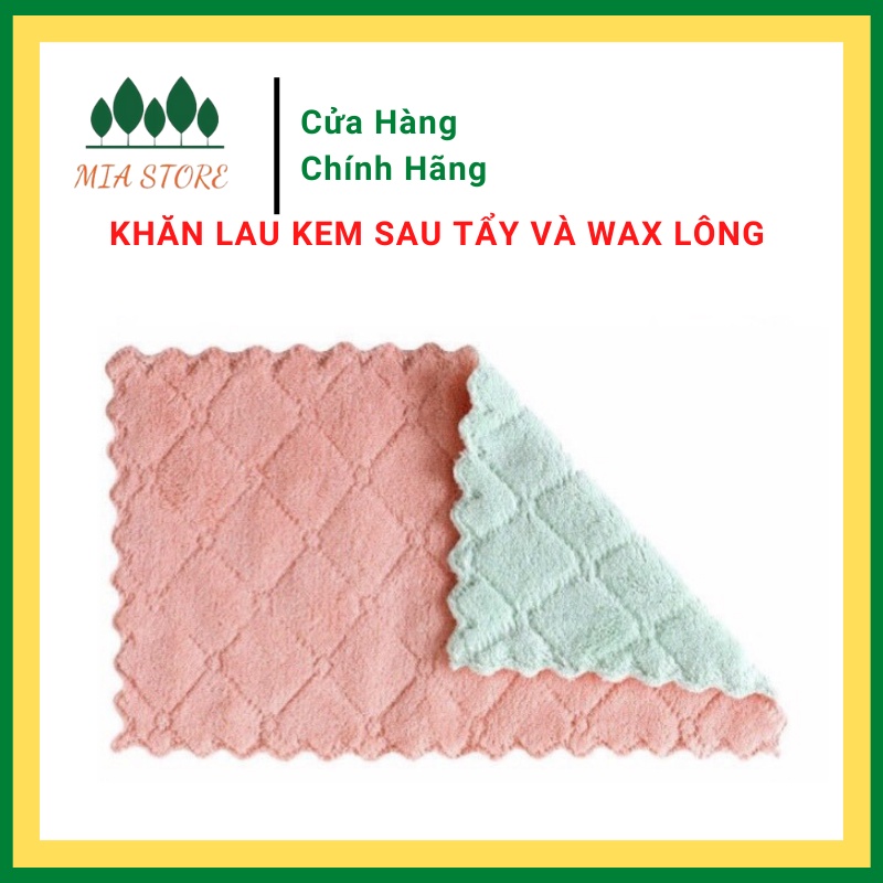 Khăn lau kem sau tẩy và wax lông khăn lau đa năng 2 mặt siêu thấm nước tiện dụng và mềm mịn siêu cute