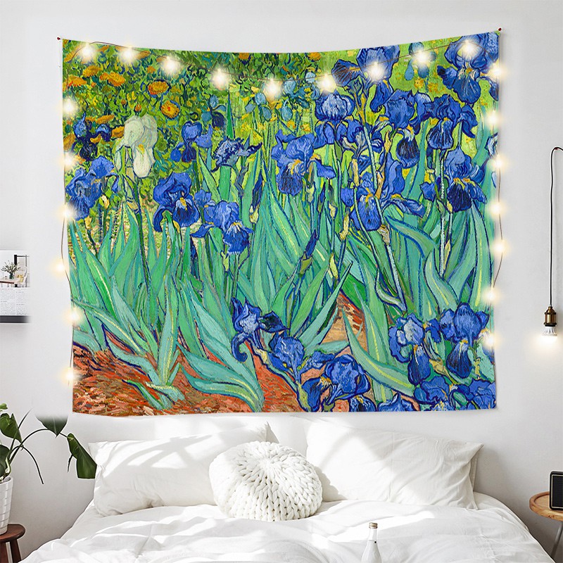 [ĐẸP - SẴN] Vải treo tường Decor phòng hot nhất - tranh phong cảnh Van Gogh (TẶNG kèm 01 bộ móc treo 10k)