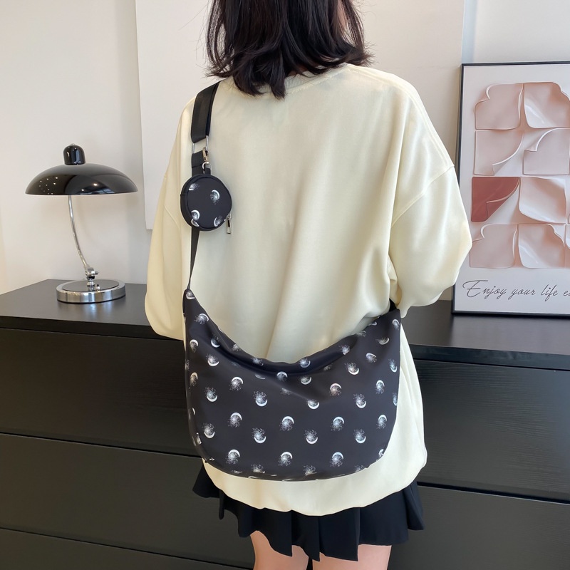 Túi Đeo JASMIN NOIR Chéo Nylon Thiết Kế Đơn Giản Thời Trang Cho Nữ