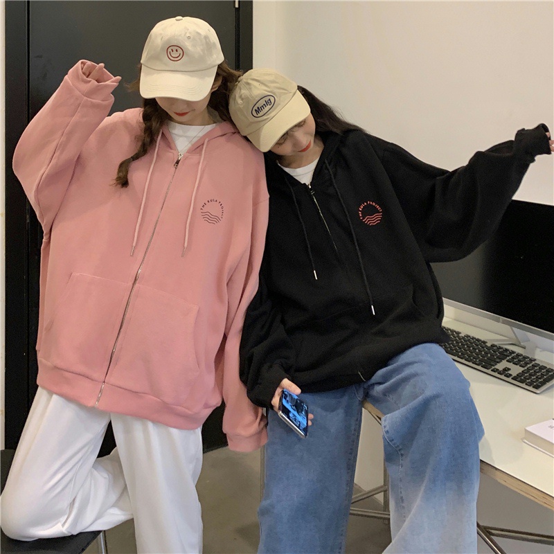 Áo khoác SUXI mỏng tay dài có nón màu sắc đơn giản thời trang xuân thu cho nữ