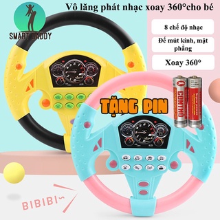 Đồ Chơi Vô lăng Xe Hơi Cho Bé xoay 360° 8 chế độ nhạc
