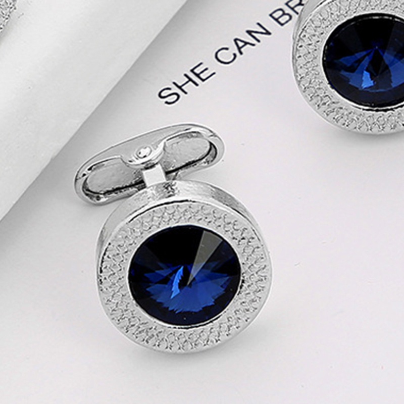 Khuy Măng Sét Tròn Bằng Kim Loại Sang Trọng Cho Nam