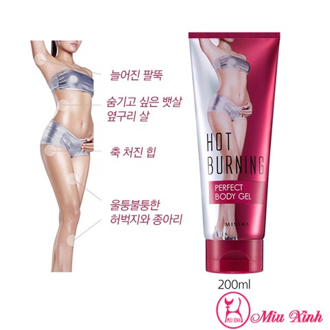 KEM TAN MỠ [MISSHA] Hot Burning Perfect Body Gel (Gel làm tan mỡ)