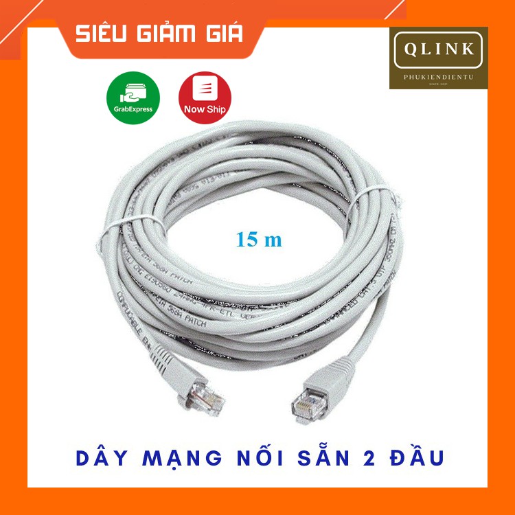 Dây mạng lan bấm sẵn 2 đầu cat5e 10m 15m 20m 25m 30m 40m 50m 60m internet LUVIBA DM10