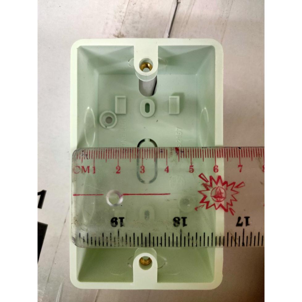 Đế âm đơn chống cháy dùng cho mặt chữ nhật SINO S2157