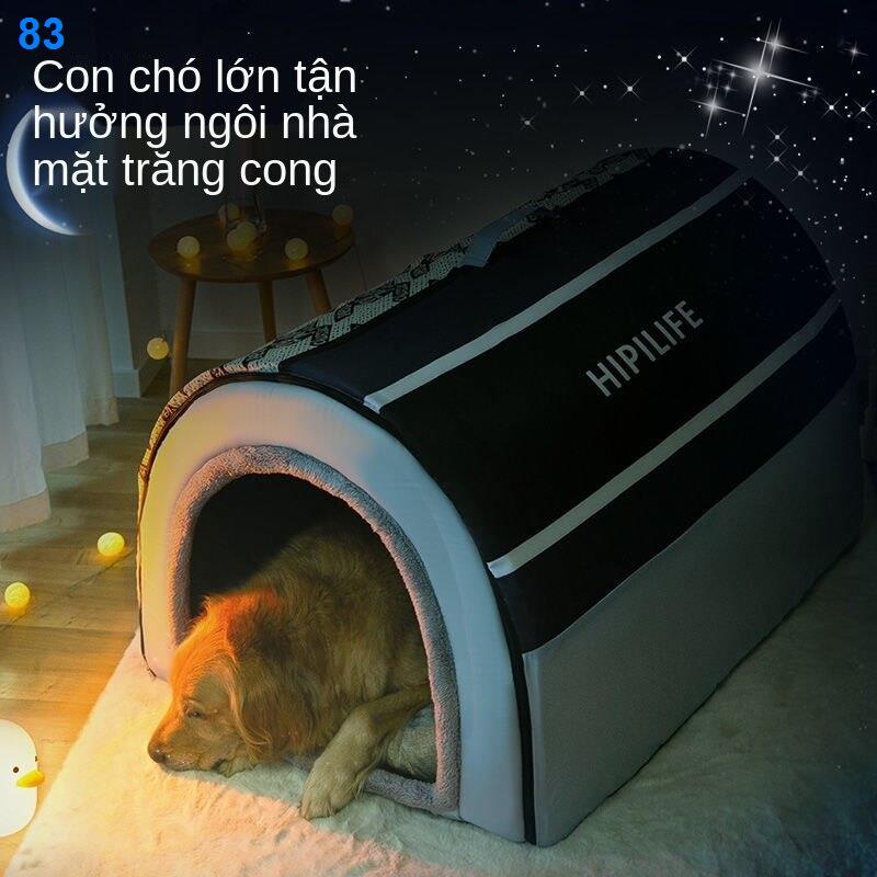 2021 ◑Loại nhà cũi Bốn mùa Thông thường Chó nhỏ Kèm theo mèo có thể tháo rời và giặt được Đồ dùng cho thú cưng ấm áp vào