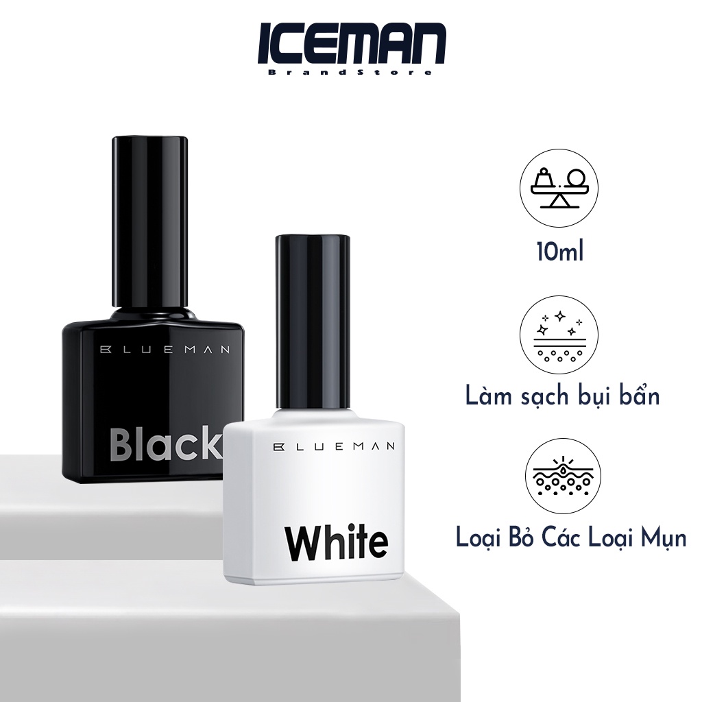 Bộ Sản Phẩm Loại Bỏ Mụn Đầu Đen & Serum Khít Lổ Chân Lông BLUEMAN 10ml x2 ZL51