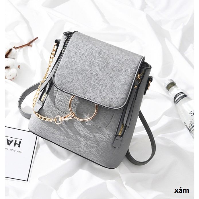 Balo Mini Da Nữ Thời Trang 2in1 Đeo 2 Kiểu