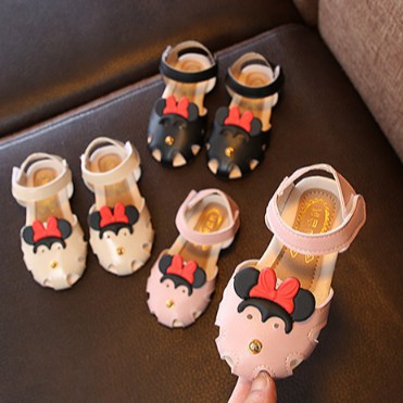 SANDAL TẬP ĐI ĐẾ MỀM HÌNH BÉ MICKY CHO BÉ GÁI