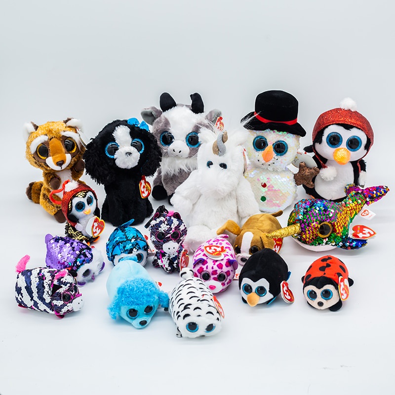 Búp Bê Nhồi Bông Hình Bọ Rùa / Voi / Báo / Rồng Mắt To 15Cm Dễ Thương Trang Trí Phòng Bé