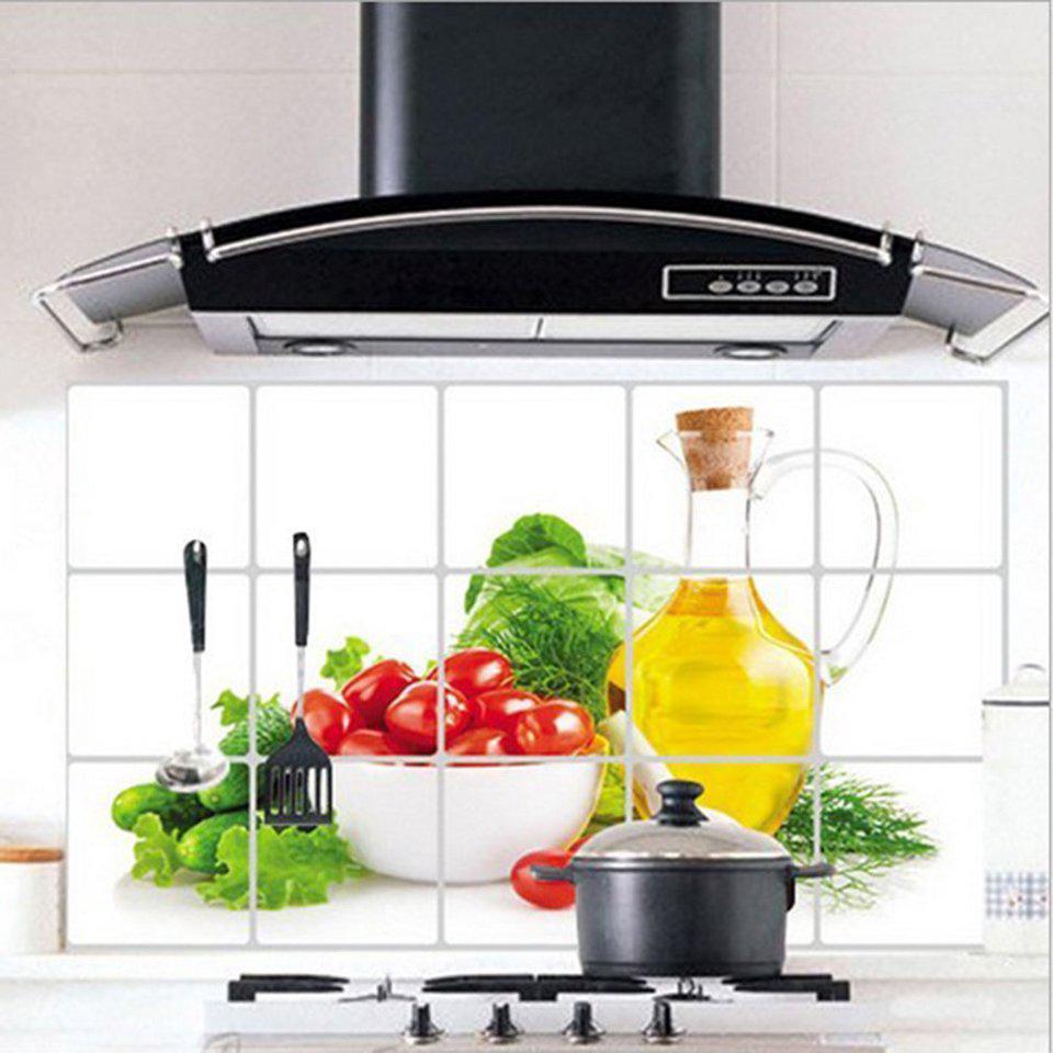 Decal dán tường nhà bếp chống dính dầu mỡ vết bẩn