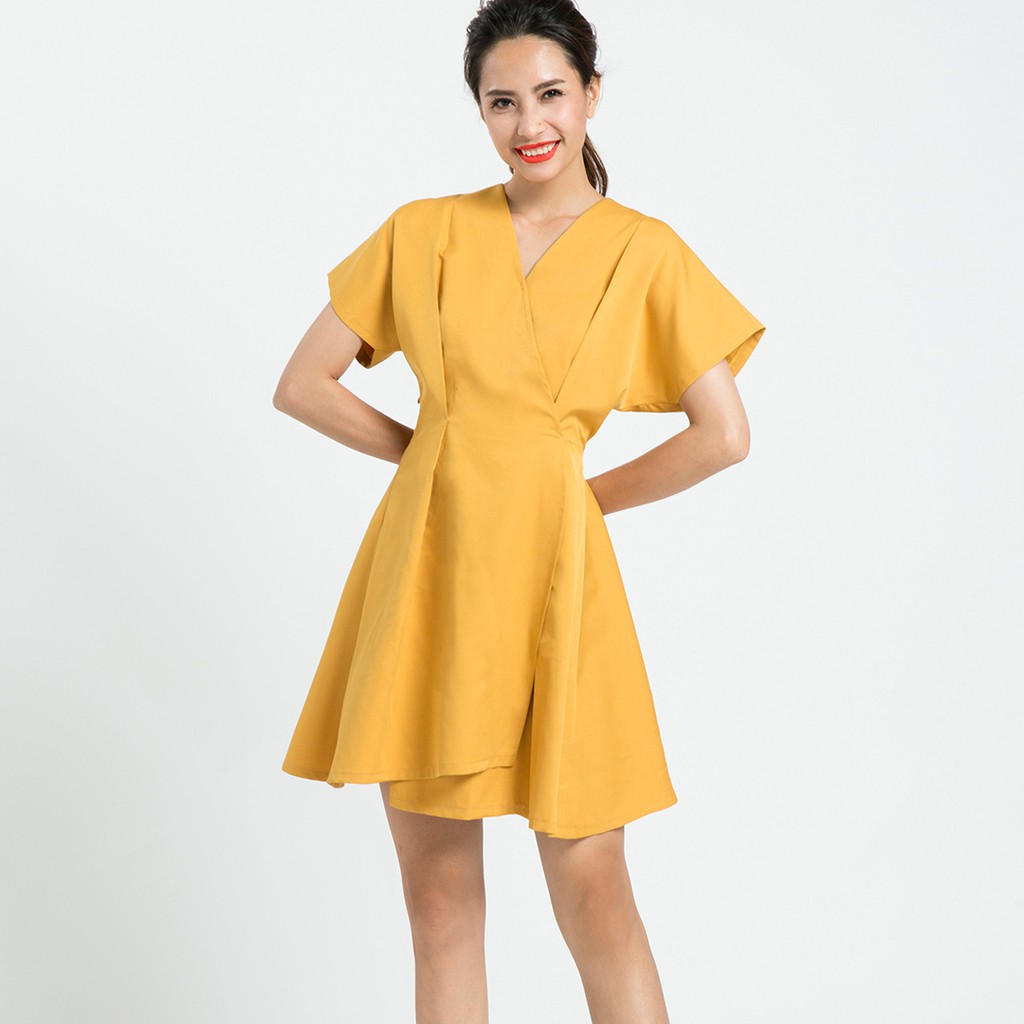 Đầm Không Tuổi Hity DRE076 (Vàng Mù Tạt Mustard)