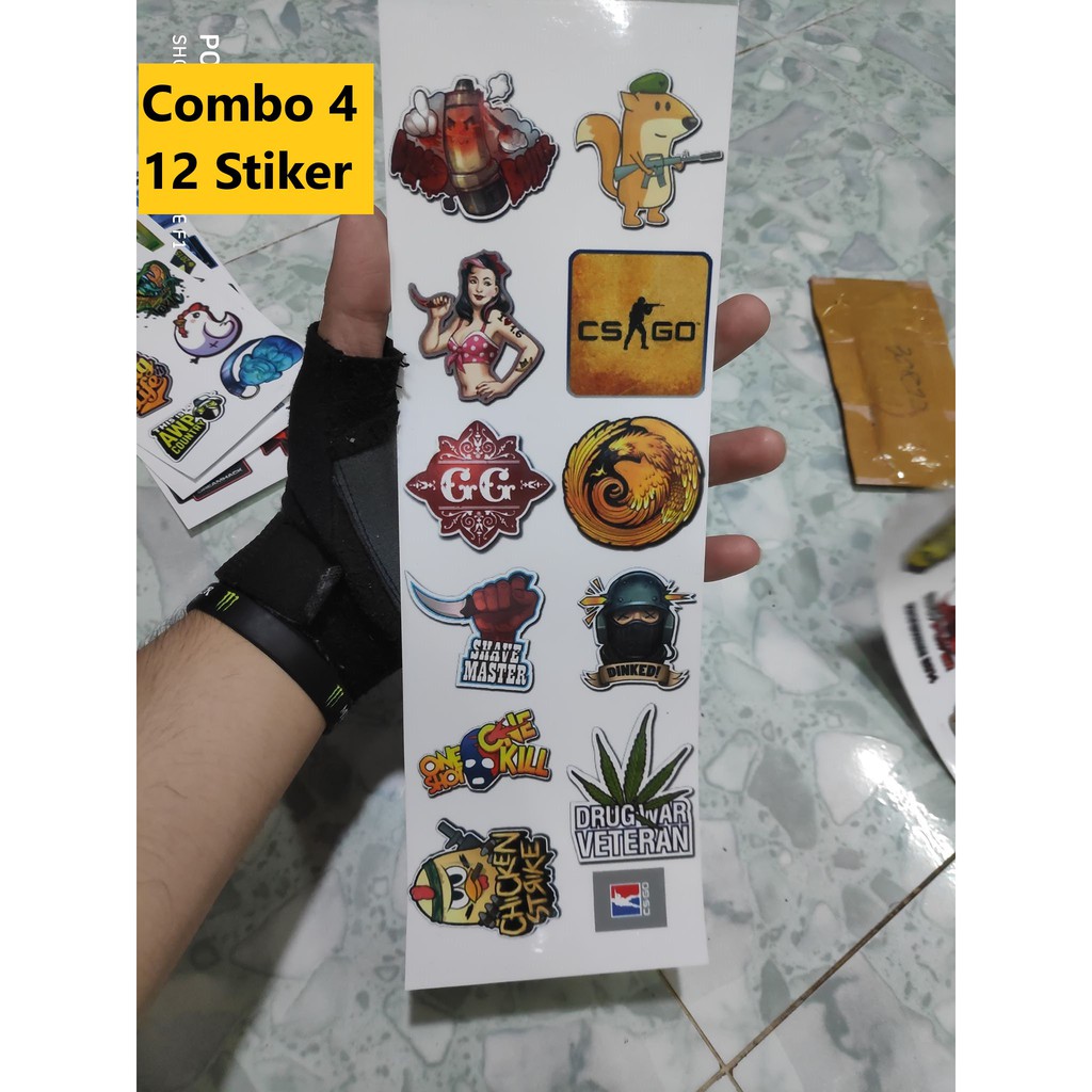 [+60 Mẫu] Stiker CSGO - Decal Không Viền và Nền Trắng - Chống Tia UV