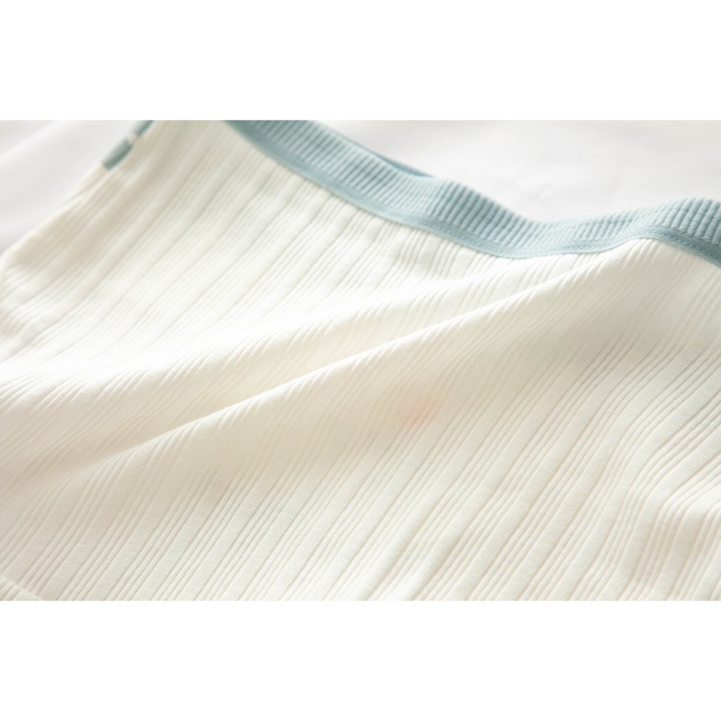 Quần Lót Nữ - Quần Lót Nữ Cotton gân tăm phối xanh trắng họa tiết cherry nơ dẽ thương DAN STORE MÃ 1798