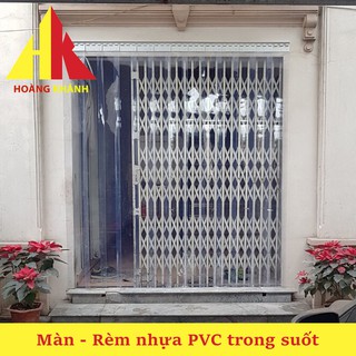 Rèm nhựa ngăn lạnh điều hòa, dày 1.5mm (kèm đầy đủ phụ kiện), Rèm nhựa PVC trong suốt, Màn nhựa PVC ngăn lạnh, chắn bụi