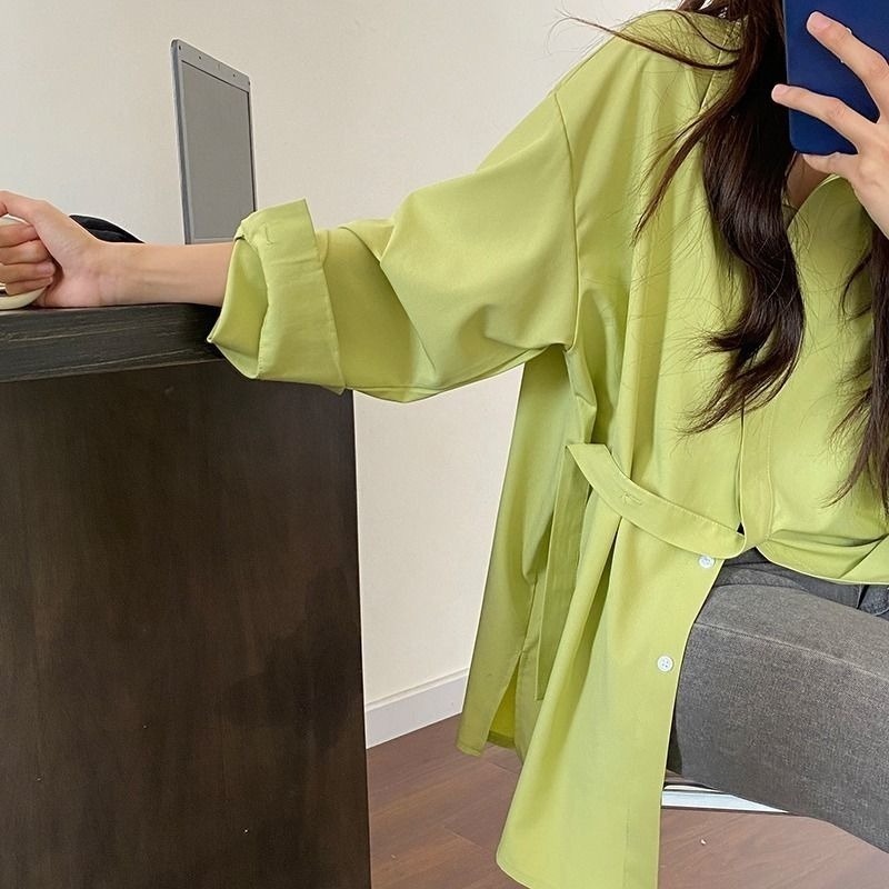 Áo Sơ Mi Nữ Dài Tay Cổ Bẻ Thời Trang Hàn