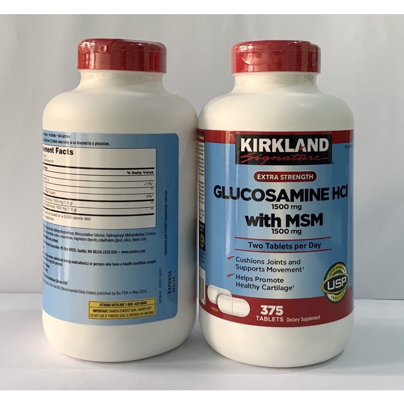 Viên uống Glucosamine HCL 1500mg With MSM 1500mg Kirkland