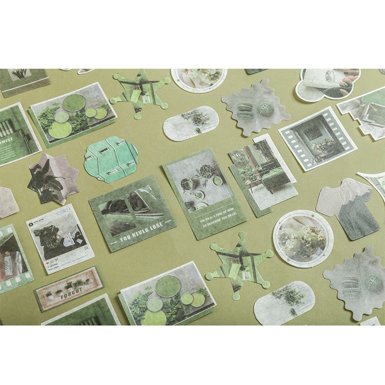 Set 80 miếng dán washi trang trí sổ lưu niệm DIY