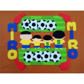 Bộ rập cắt sẵn treo nôi cho bé chủ đề bóng đá