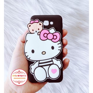 SAMSUNG J5 PRIME ỐP DẺO ĐEN TPU HELLO KITTY CÓ NƠ