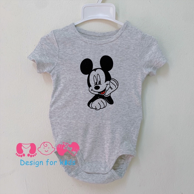 Body chip cộc tay vải ORGANIC COTTON cao cấp hàng xuất dư cho bé