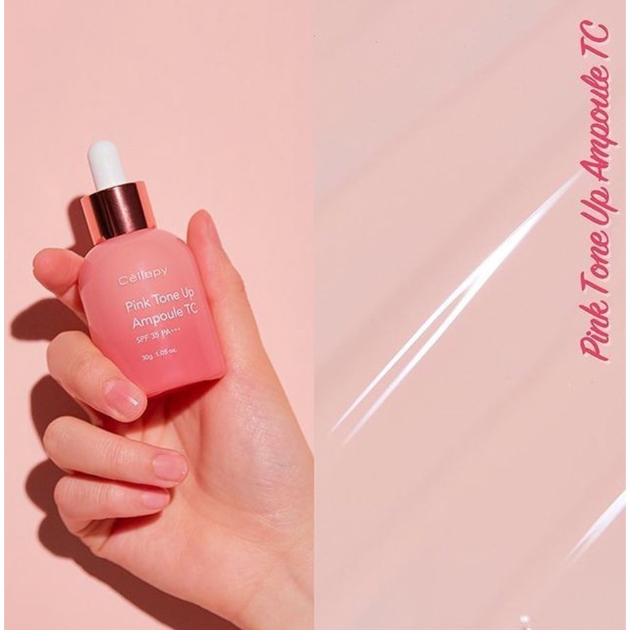 Tinh Chất Dưỡng Trắng Da Chống Nắng Cellapy Pink Tone Up Ampoule TC SPF 35 PA+++ 30g