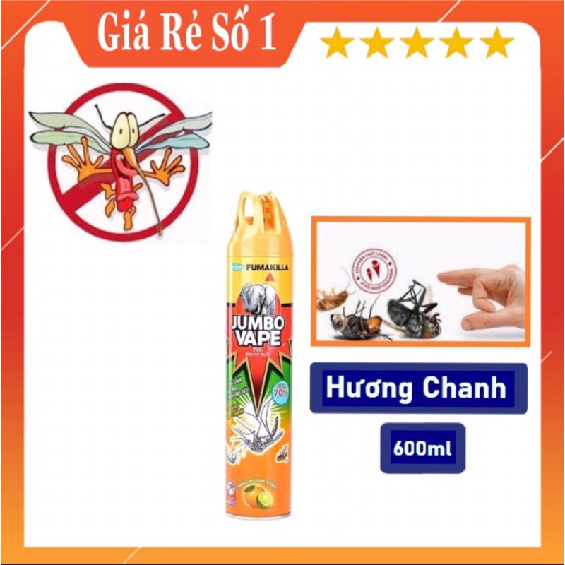 Bình Xịt Diệt Muỗi Jumbo 600ml