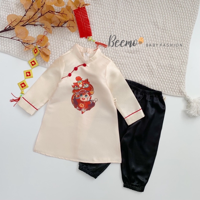 Set áo dài Tết Kỳ Lân bé trai