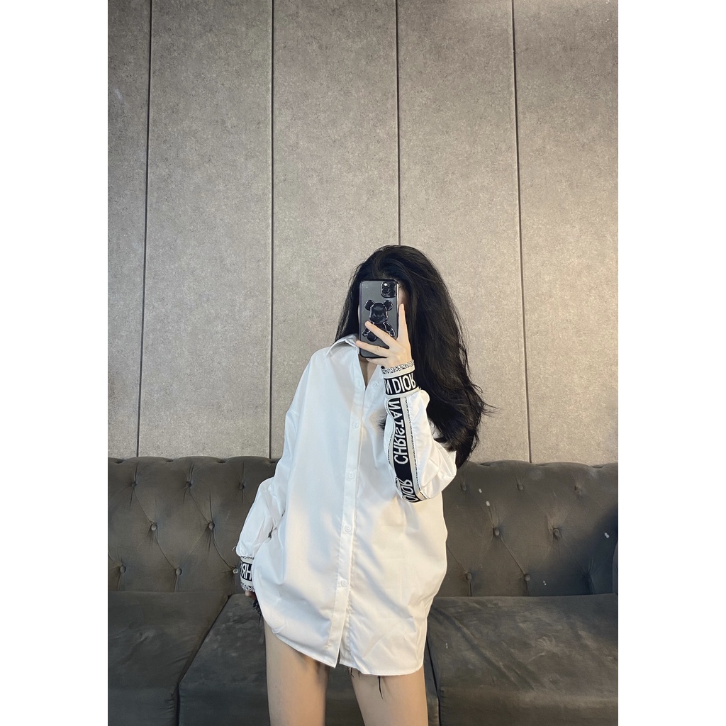 [Ảnh Thật] Áo Sơ-mi Thô Mềm Phối Len Chun Dio Siêu Xinh [LanHin90] | BigBuy360 - bigbuy360.vn