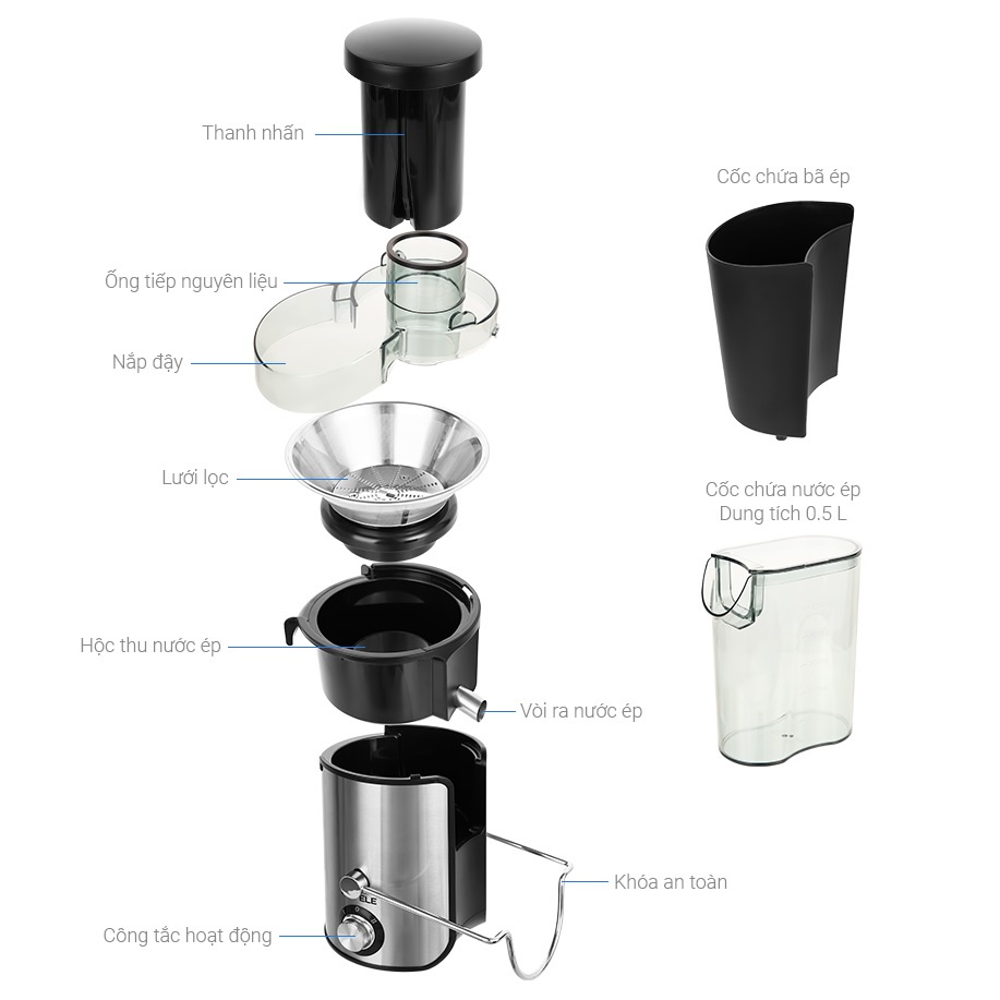 Máy ép trái cây Hafele GS-353 - 535.43.086
