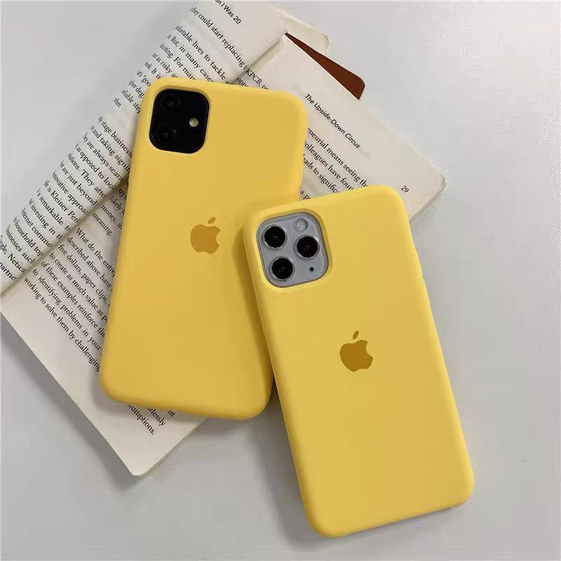 Ốp iphone - silicon case Chống Bẩn Màu Vàng FULL 4 cạnh