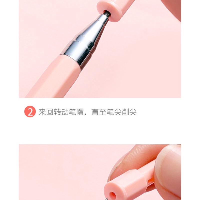 Bộ Bút Chì Cơ Học 2.0mm 2B Màu Đen Dùng Cho Vẽ Thủ Công