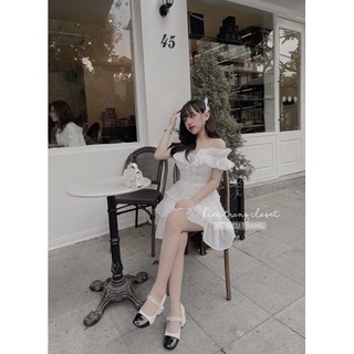 [ANNA DRESS] VÁY TƠ TẦNG TRỄ VAI