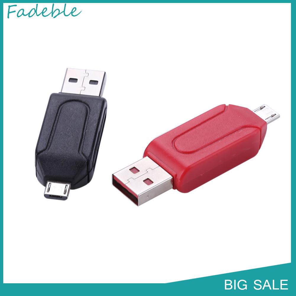 Đầu Đọc Thẻ Nhớ Usb 2.0 Otg Tf / Sd Đa Năng