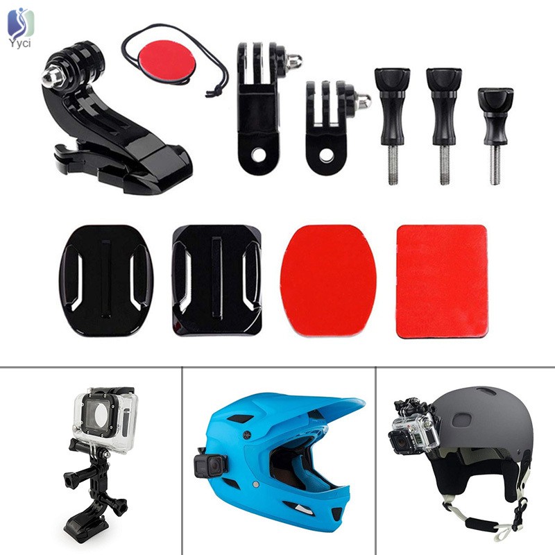 Phụ kiện kẹp cố định hình chữ J gắn máy quay Gopro Hero 7 6 5 4 một bên mũ bảo hiểm tiện dụng