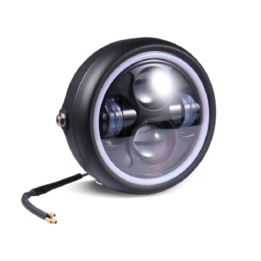 ♙✾Đèn pha xe máy Led 4 bi cầu độ các dòng Classic cafe racer, tracker, street cub