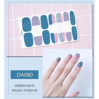 14 miếng dán móng tay tự dính chống nước