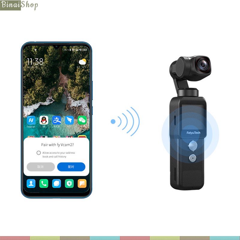 Feiyu Pocket 2 - Camera Action Nhỏ Gọn, Góc Quay Siêu Rộng 130°, Zoom 4x, Quay Video 4K, Theo Dõi Khuôn Mặt