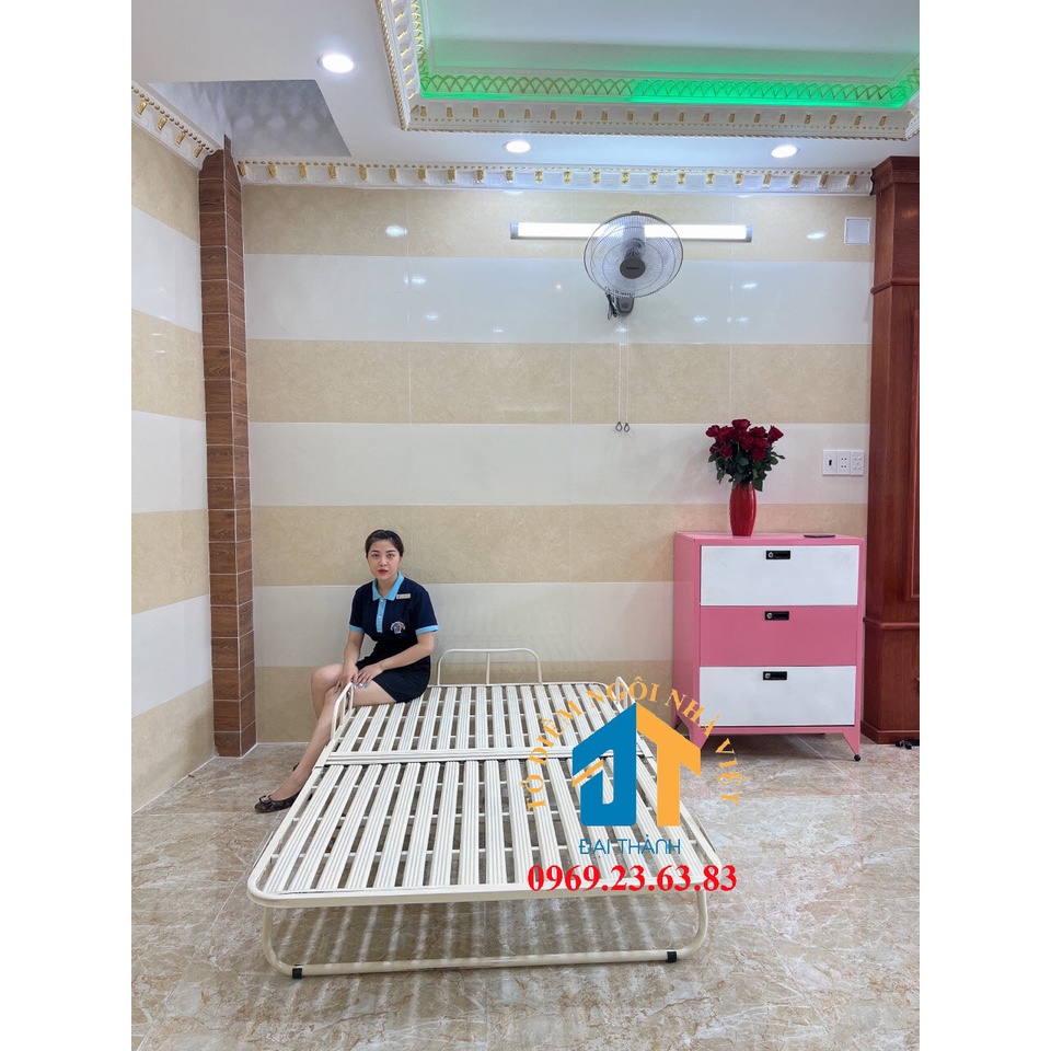 Giường sắt xếp di động